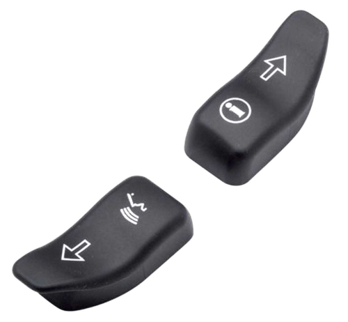 HardDrive - HardDrive Turn Signal Extention Cap - Black/White Letters - 370928