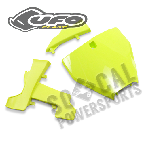 UFO Plastics - UFO Plastics Front Number Plate - Husky Yellow - HU03395104