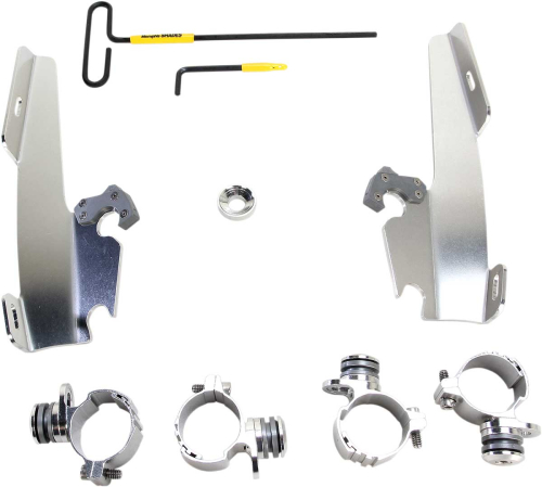 Memphis Shades - Memphis Shades Trigger-Lock Mount Kit for Batwing Fairing - Polished - MEK1999
