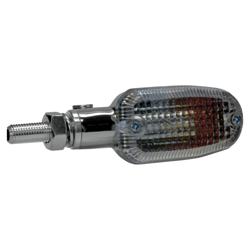 K&S Technologies - K&S Technologies Chrome Aluminum Marker Lights - Oblong with Clear Lens - Dual Filament - 25-8305CM