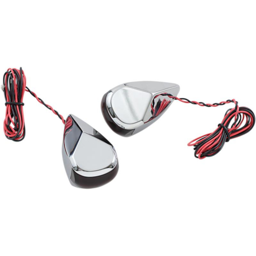 Alloy Art - Alloy Art LED Turn Signal - Chrome Red/Red Lens - MRL-3C