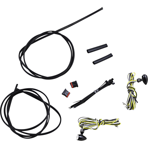 Custom Dynamics - Custom Dynamics Micro Bullet LED Turn Signal - Amber/White, Gloss Black Finish - CD-MICRO-AW-B