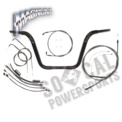 Magnum - Magnum Caliper Ape Hanger Handlebar Installation Kit - 14in. - Black - 48827-114