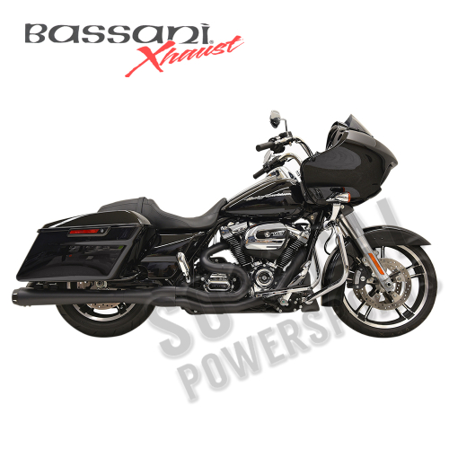 Bassani Manufacturing - Bassani Manufacturing B4 Megaphone Exhaust System - Black - 1F51RB