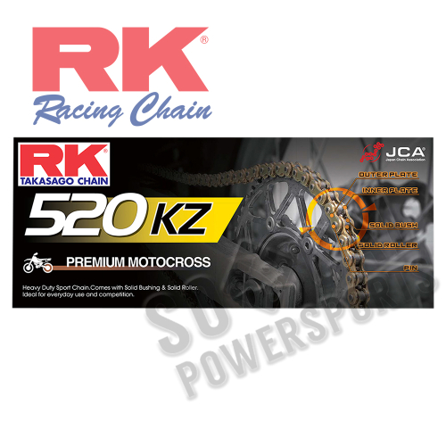RK - RK 530 H Heavy Duty Chain - 120 Links - Natural - 520KZ6120