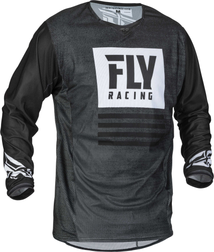 Fly Racing - Fly Racing Kinetic Mesh Noiz Youth Jersey - 373-310YX - Black/White - X-Small
