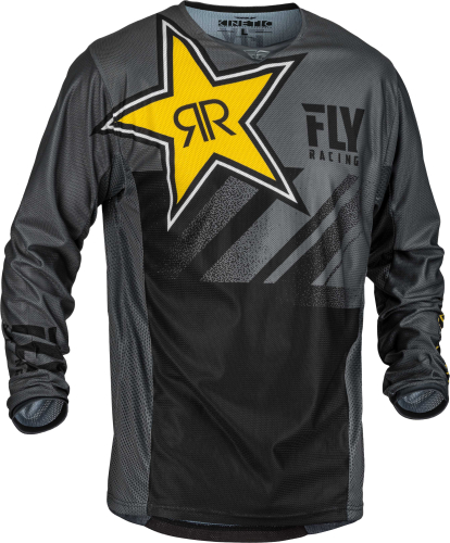 Fly Racing - Fly Racing 2019.5 Kinetic Mesh Rockstar Jersey - 373-314X - Gray/Black - X-Large