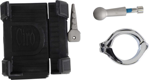 Ciro - Ciro Smartphone Holder without Charger Handlebar Mount - 1-1/4in. - Chrome - 50314