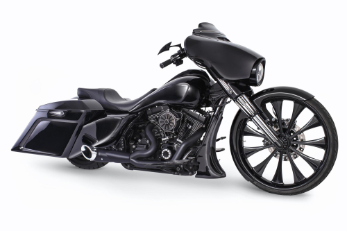 Freedom Performance - Freedom Performance 2 Into 1 Turn-Out Exhaust System - Black/Chrome Tip - HD00840