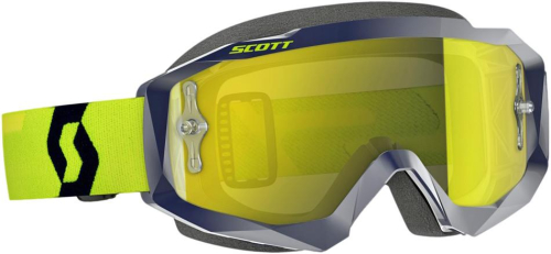Scott USA - Scott USA Hustle MX Goggles - 268182-1054289 - Blue/Yellow - OSFM