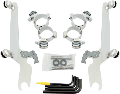 Memphis Shades - Memphis Shades Trigger-Lock Mount Kit for Sportshield Windshields - Polished - MEK1985