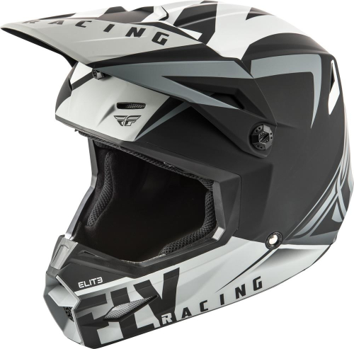 Fly Racing - Fly Racing Elite Vigilant Helmet - 73-8611-4 - Matte Black/Gray - X-Small