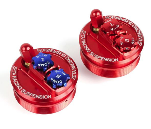 ZETA - ZETA Fork Caps - Red - ZE56-10152