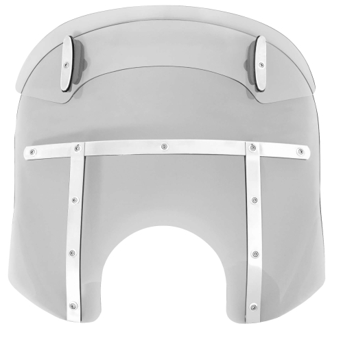 Memphis Shades - Memphis Shades Drop Top Memphis Fats Windshield (7in. Cutout) - 17-20in. - Ghost/Polished - MDM31508