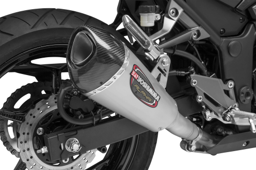 Yoshimura - Yoshimura Alpha T Street Series Slip-On - Stainless Steel Muffler - Carbon Fiber End Cap - 14701BP520