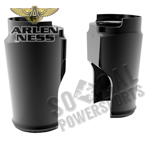 Arlen Ness - Arlen Ness Fat Tire Fork Boot Covers - Black Anodized - 20-040