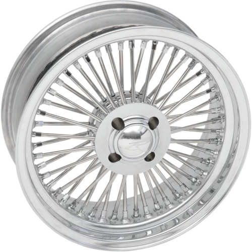 Drag Specialties - Drag Specialties Fat Daddy 50 Spoke Radially Laced Front Wheel - 18x3.5 (Single Disc) - 04835-1008S