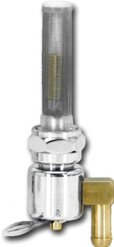 HardDrive - HardDrive Replacement Petcock - Round Down Spigot - Chrome - 022602
