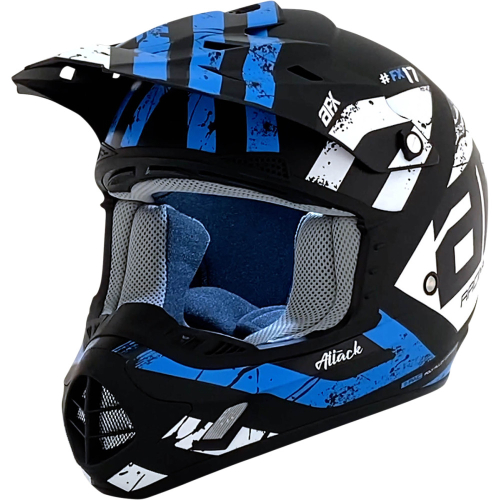 AFX - AFX FX-17 Attack Helmet - 0110-7162 - Matte Black/Blue - Medium