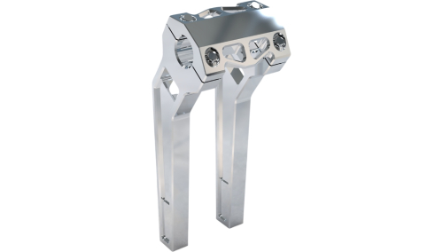 LA Choppers - LA Choppers 1.25in. Pullback Riser Kit - 10in. - Raw Aluminum - LA-7481-10R