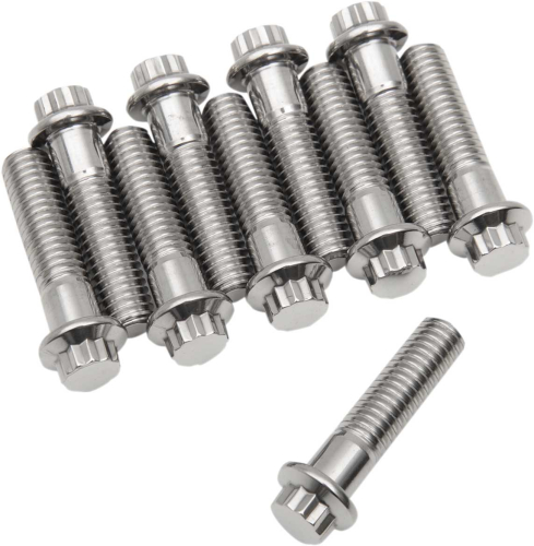 Diamond Engineering - Diamond Engineering 12-Point Stainless Steel Coarse Thread Bolt Refill Packs - 3/8in.-16 x 1 1/2in. - TC0614HP-10
