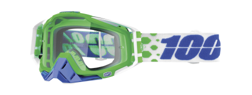 100% - 100% Racecraft Alchemy Goggles - 5010015102 - Alchemy Green/White / Clear Lens - OSFM