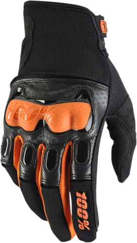 100% - 100% Derestricted Gloves - 1000705410 - Black/Orange - Small