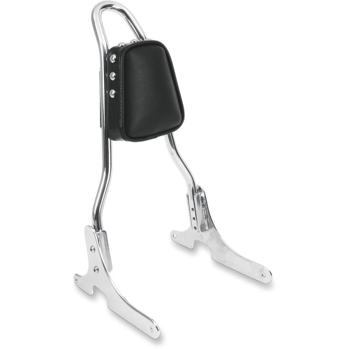 Drag Specialties - Drag Specialties Tapered Backrest Pad for Round Sissy Bar - Smooth with Studs - 0822-0340