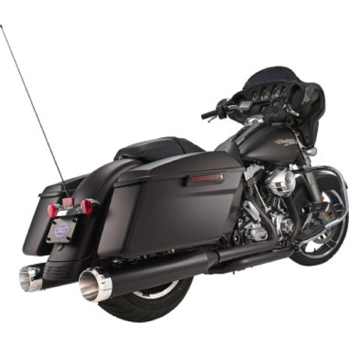 S&S Cycle - S&S Cycle MK45 4-1/2in. Performance Muffler - Black with Chrome Thruster End Caps - 550-0622