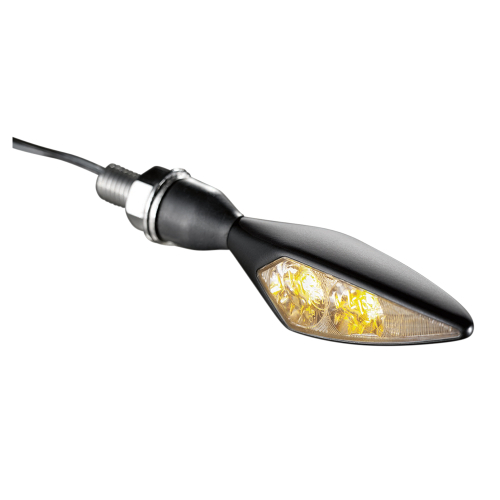 Kuryakyn - Kuryakyn Micro/Rhombus Marker Light - Front Left/Rear Right - Black Housing - Amber - 2550