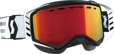 Scott USA - Scott USA Prospect Snowcross Goggles - 262581-1007312 - Black/White / Amp Red Chrome Lens - OSFM