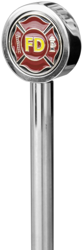 Pro Pad - Pro Pad 9in. Stainless Steel Flag Pole with Topper - Firefighter - POLE9-FF