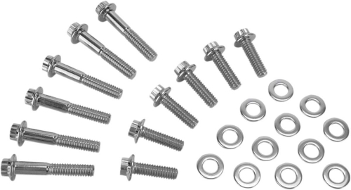Diamond Engineering - Diamond Engineering Rocker Box 12-Point Polished Stainless Engine Bolt Kit - PB571S