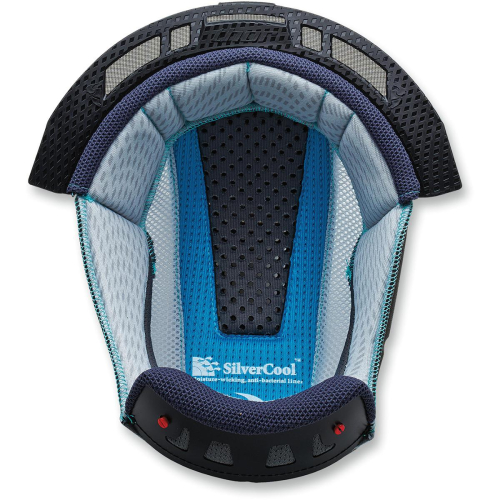 Thor - Thor Helmet Liner for Verge Helmets - Gray/Cyan - Md - 0134-1491