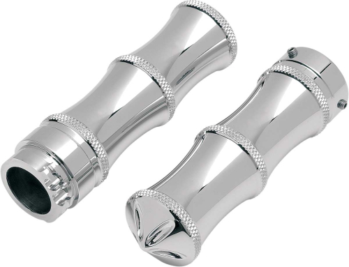 Accutronix - Accutronix Elite Chrome Billet Grips - Gothic Style - GR100-SGC