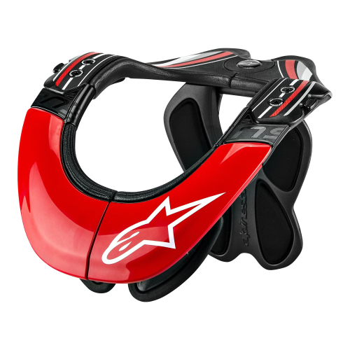 Alpinestars - Alpinestars BNS Tech Carbon Neck Support - 6500014-1430-LXL - Anthracite/Red/White - Lg-XL
