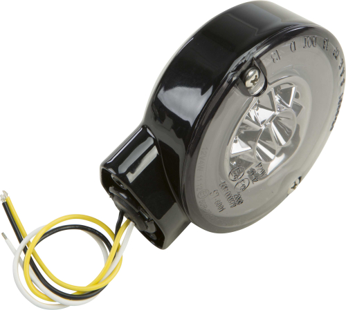 HardDrive - HardDrive Halo LED Front Turn Signal - Amber LED with Black Housing and Smoke Lens - Dual Function - 164507