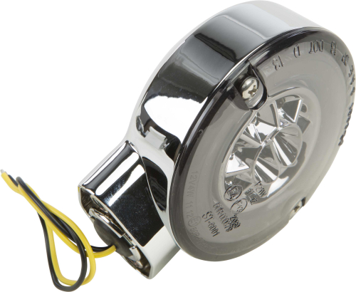 HardDrive - HardDrive Halo LED Rear Turn Signal - Amber LED with Chrome Housing and Smoke Lens - Single Function - 165506