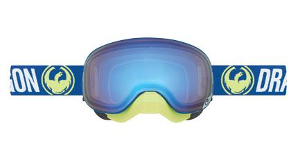 Dragon Alliance - Dragon Alliance X2 Snow Goggles - 722-6455 - Flash Blue / Yellow Blue Ion/Orange Lens - OSFM