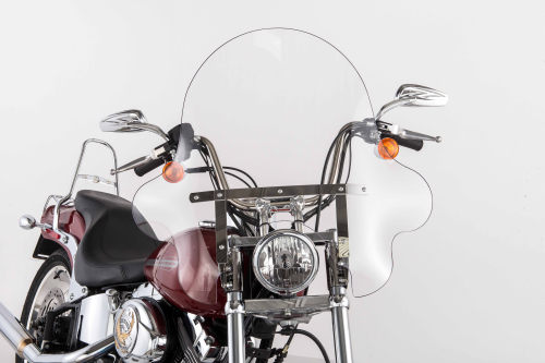 Slipstreamer - Slipstreamer SS-32 20in. Falcon Windshield with Chrome Hardware - 20in. H x 30.5in. W - Clear - SS-32-20CFQ