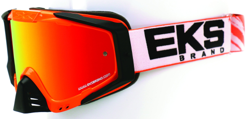 EKS Brand - EKS Brand Go-X EKS-S Goggles - 06750130 - Fluorescent Orange/Black/White / Mirror Red Lens - OSFM