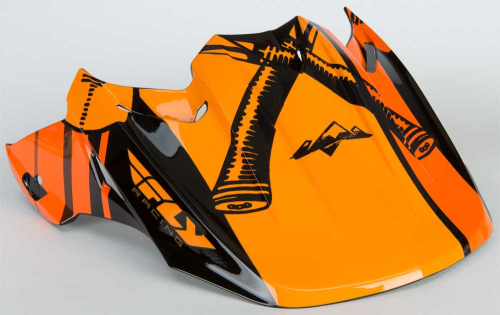 Fly Racing - Fly Racing Visor for HMK F2 Cross Helmets - Black/Orange - 73-48403