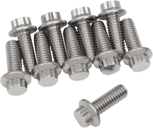 Diamond Engineering - Diamond Engineering 12-Point Stainless Steel Coarse Thread Bolt Refill Packs - 5/16in.-18 x 7/8in. - TC0507HP-10