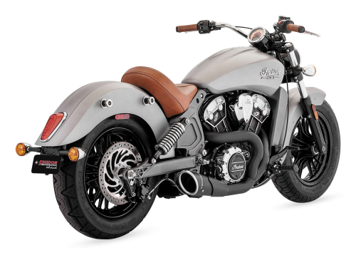 Freedom Performance - Freedom Performance Combat 2:1 Shorty Exhaust Systems - Black/Chrome - IN00082