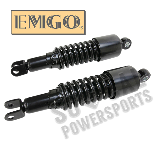 Emgo - Emgo Custom Clevis Lower Mounting Shorty Shocks - w/Shroud - Black/Black - 17-05694B