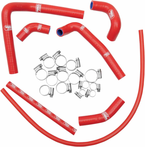 Moose Racing - Moose Racing Radiator Hose/Clamp Kit - Red - MBU-HON-17-RD