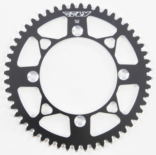 Fly Racing - Fly Racing Aluminum Rear Sprocket - Black - 52T - 201-52 BLK