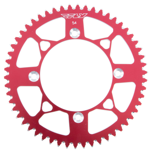 Fly Racing - Fly Racing Aluminum Rear Sprocket - Red - 54T - 201-54 RED