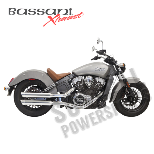 Bassani Manufacturing - Bassani Manufacturing 3in. Slip-Ons - Chrome - 8S17SC