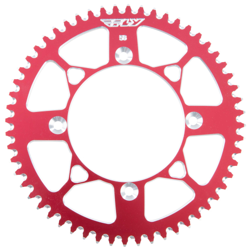 Fly Racing - Fly Racing Aluminum Rear Sprocket - Red - 56T - 201-56 RED